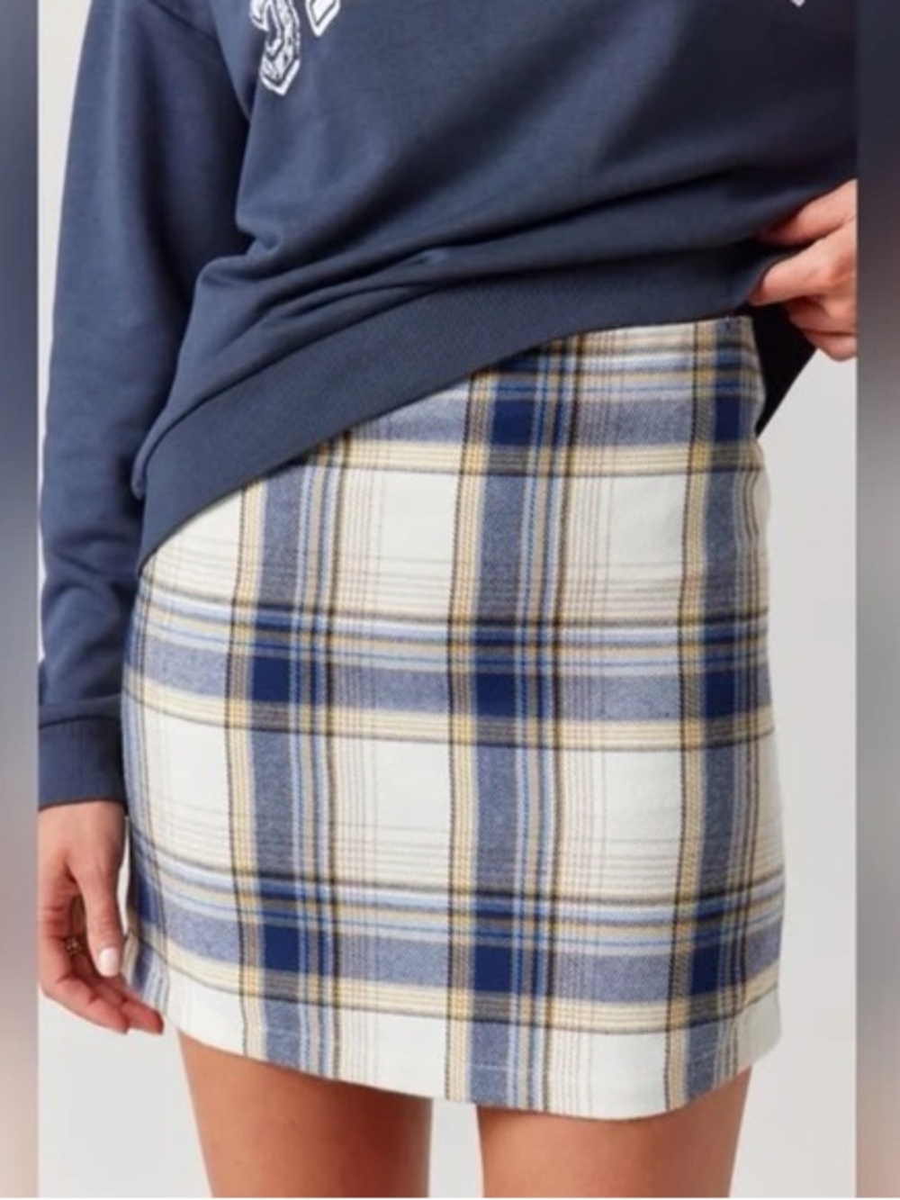 NWT High Waisted Plaid Mini Skirt by Blue Rain from Francesca’s Collections